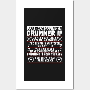 You Know You Are A Drummer If Drummer Musician Posters and Art